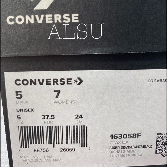 Converse Ctas Canvas Low Top Bately Orange π W - Picture 8 of 8